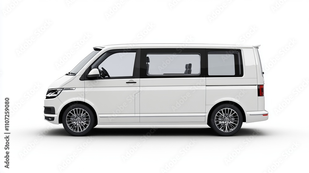 Sleek White Camper Van Profile - Modern Design and Travel Ready Sleek White Camper Van Profile - Modern Design and Travel Ready