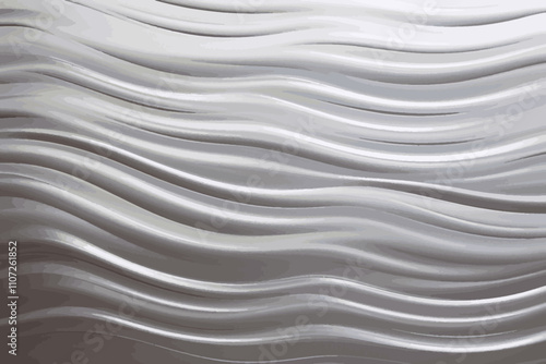 White and grey curves wave lines background texture, web design.