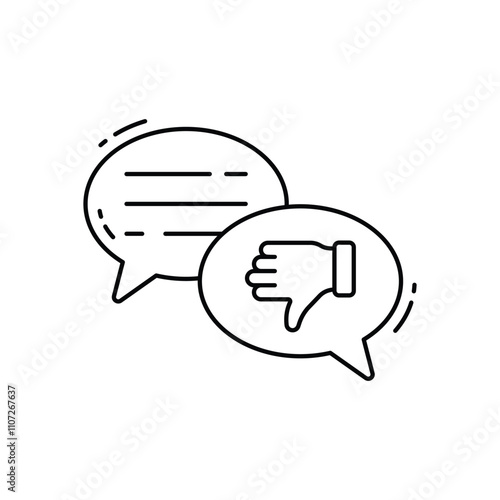 Disagree vector icon