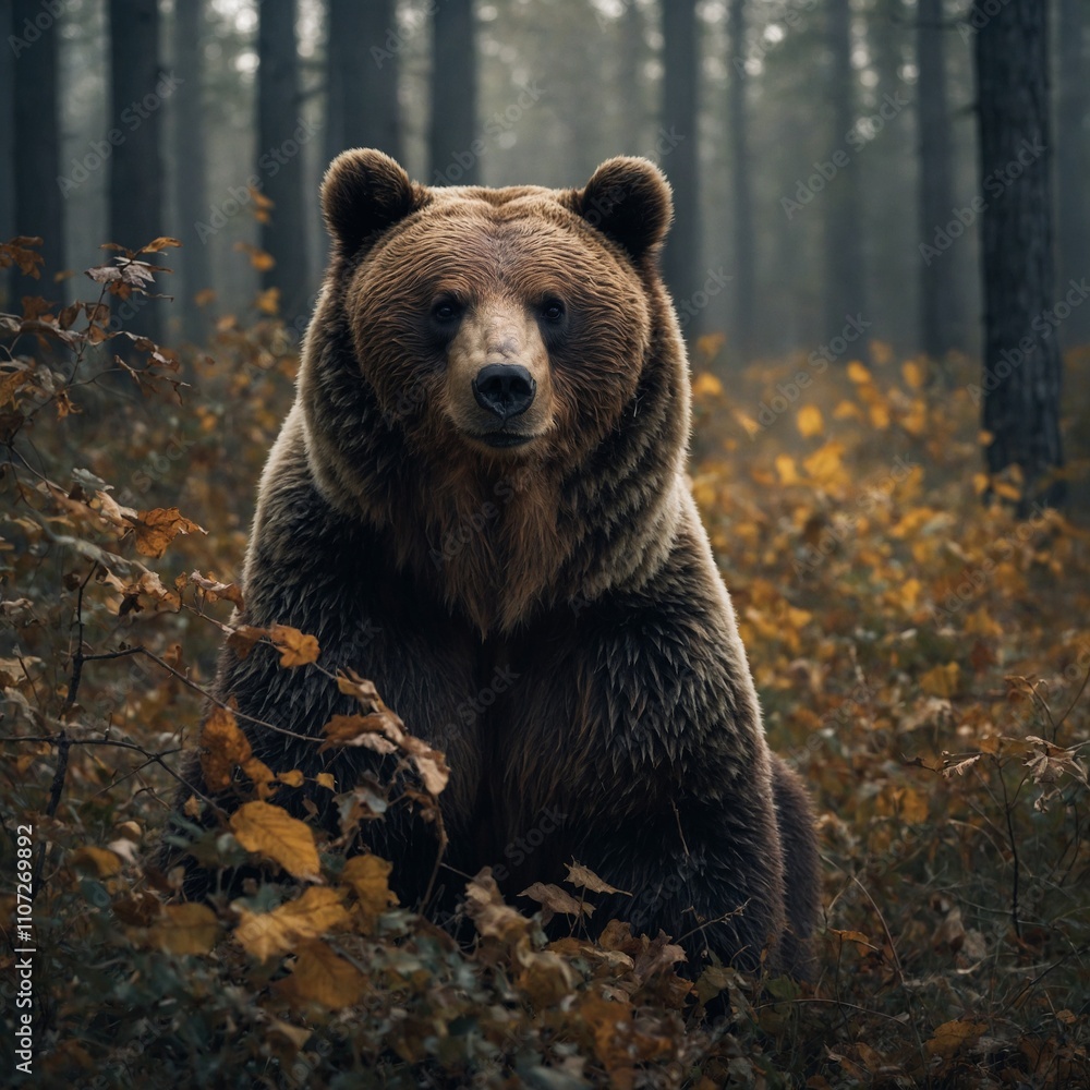 Obraz premium Imagine a bear that can control the seasons. What would it do?