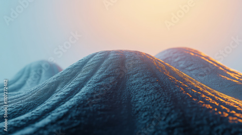 a close up of a mountain with a bright sun photo