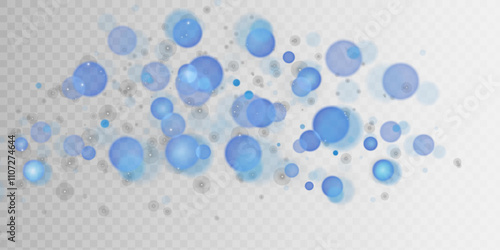 Blue bokeh blurred light. Abstract background with bokeh effect. Magic concept.