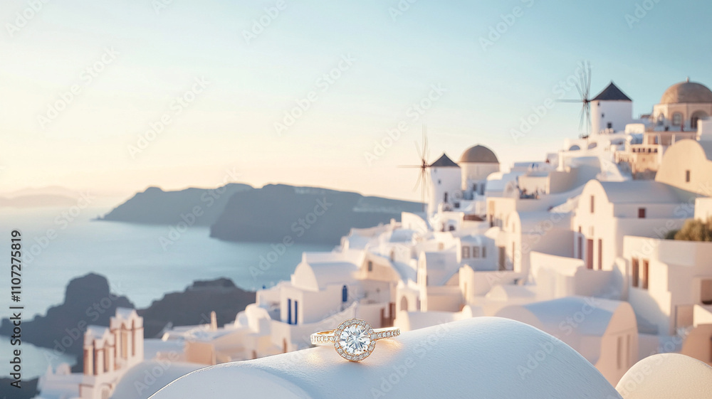 Fototapeta premium diamente en santorini