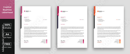 Modern creative letterhead design photo