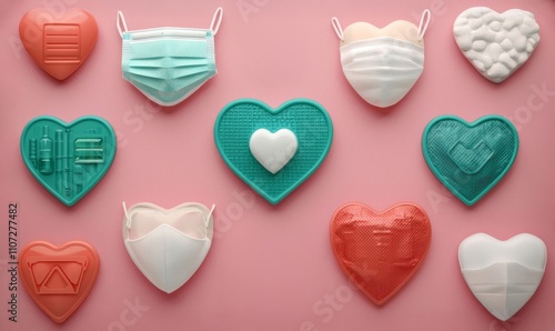 Heart-Shaped Concepts of Safety and Care photo