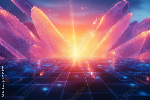 a futuristic background with glowing lights and a glowing background