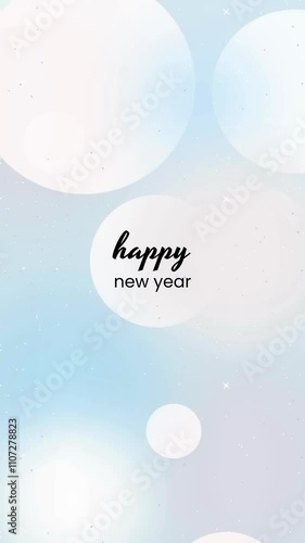 Happy new year text animation video