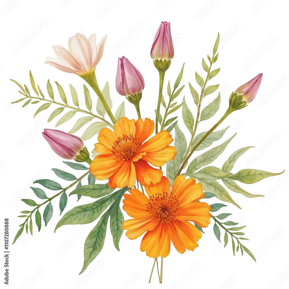 Obraz premium Beautiful bouquets and flowers with transparent and high-quality background