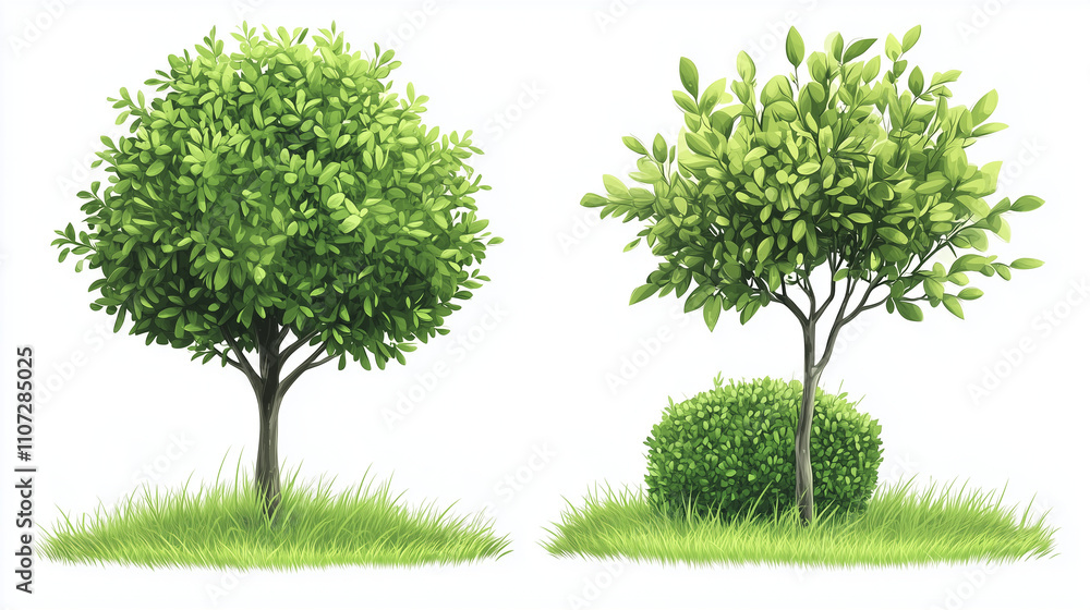 Two trees design elements Two trees design elements