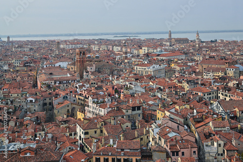 Obraz na płótnie Blick vom Campanile auf Venedig w salonie