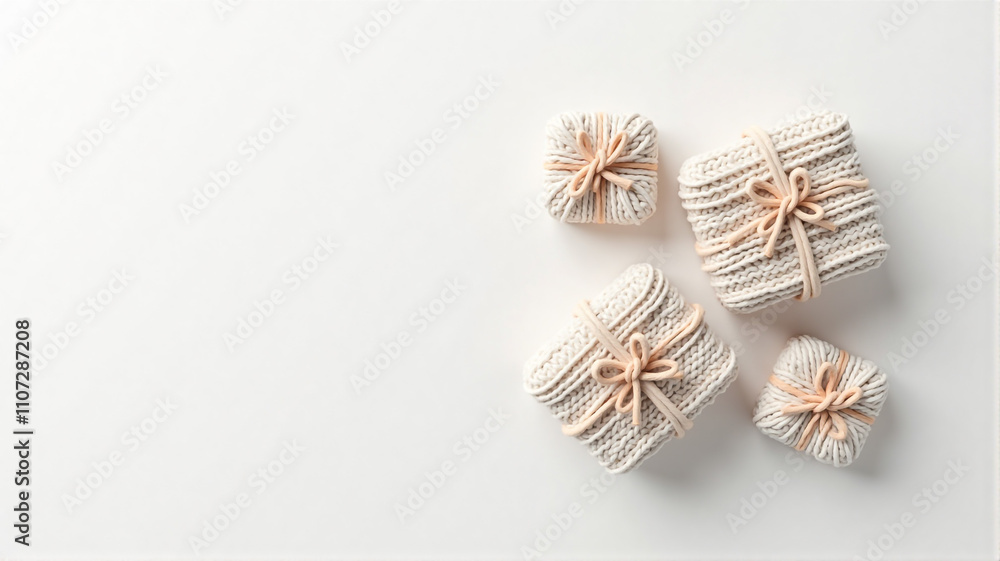 Naklejka premium christmas decoration on wooden background