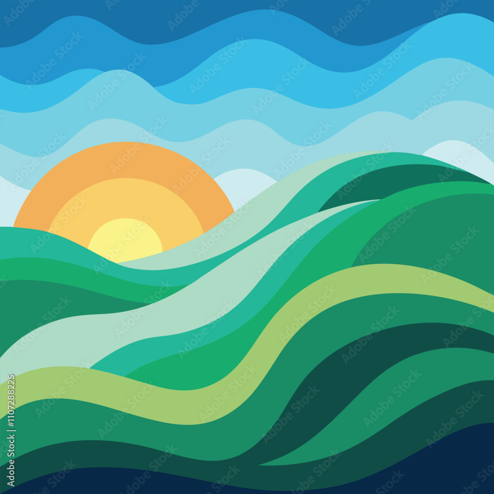 Obraz premium Abstract Wavy Pattern for Creative Backgrounds