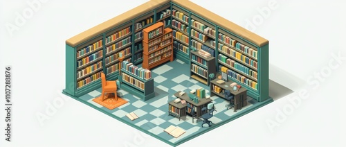 A cozy library with bookshelves, desks, and reading areas for study and relaxation.