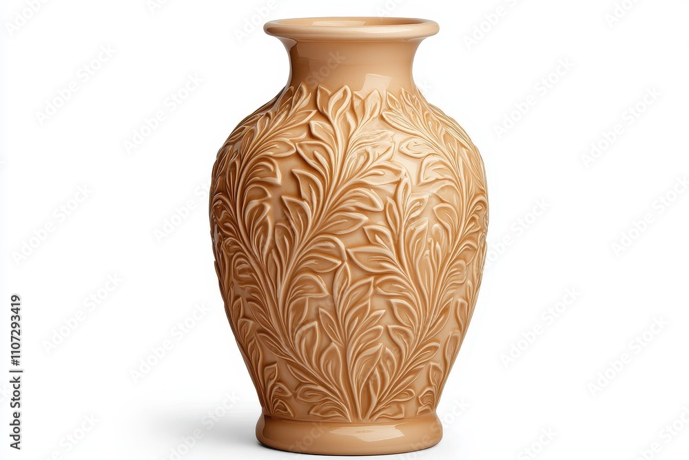 Intricately Designed Ceramic Vase with Exquisite Leaf Patterns and Elegant Shape Intricately Designed Ceramic Vase with Exquisite Leaf Patterns and Elegant Shape