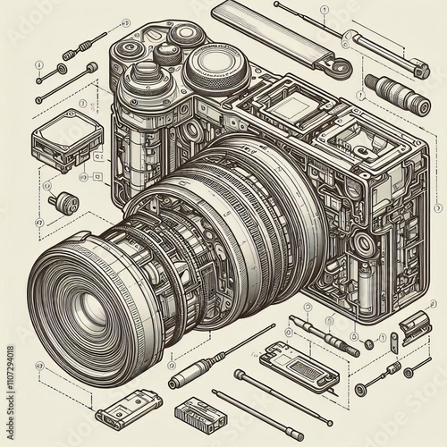 A technical illustration of a gadget like a camera or smartphone photo