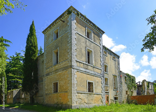 Abandoned monastery Sveti Mihovil of Klostar. Klostar - Kloštar (Italian: San Michele di Leme) is a village in the municipality of Vrsar, in Istria, Croatia. It is located on the northside of Lim Bay. photo