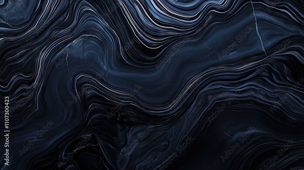 Obraz premium Abstract dark marble texture with swirling patterns and elegant flowing lines.