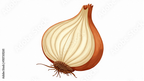 Wallpaper Mural onion isolated on white Torontodigital.ca