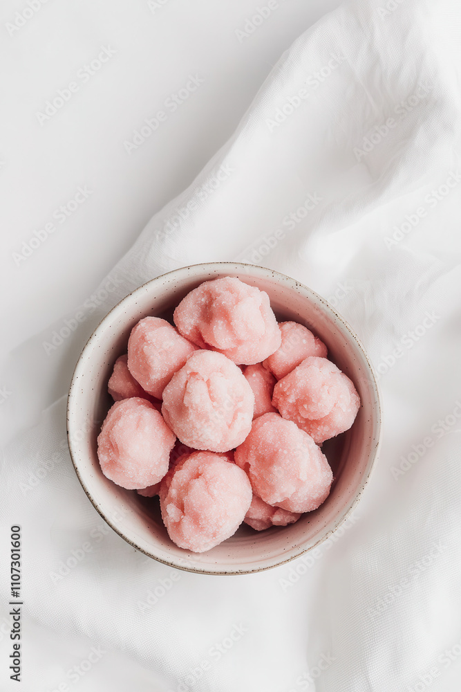 Refreshing Pink Dessert Sorbet: A Sweet and Fruity Treat for Summer Indulgence