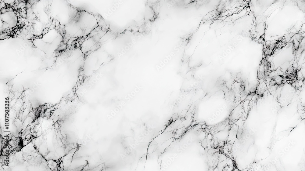 Obraz premium Elegant white marble texture with subtle gray veining pattern.