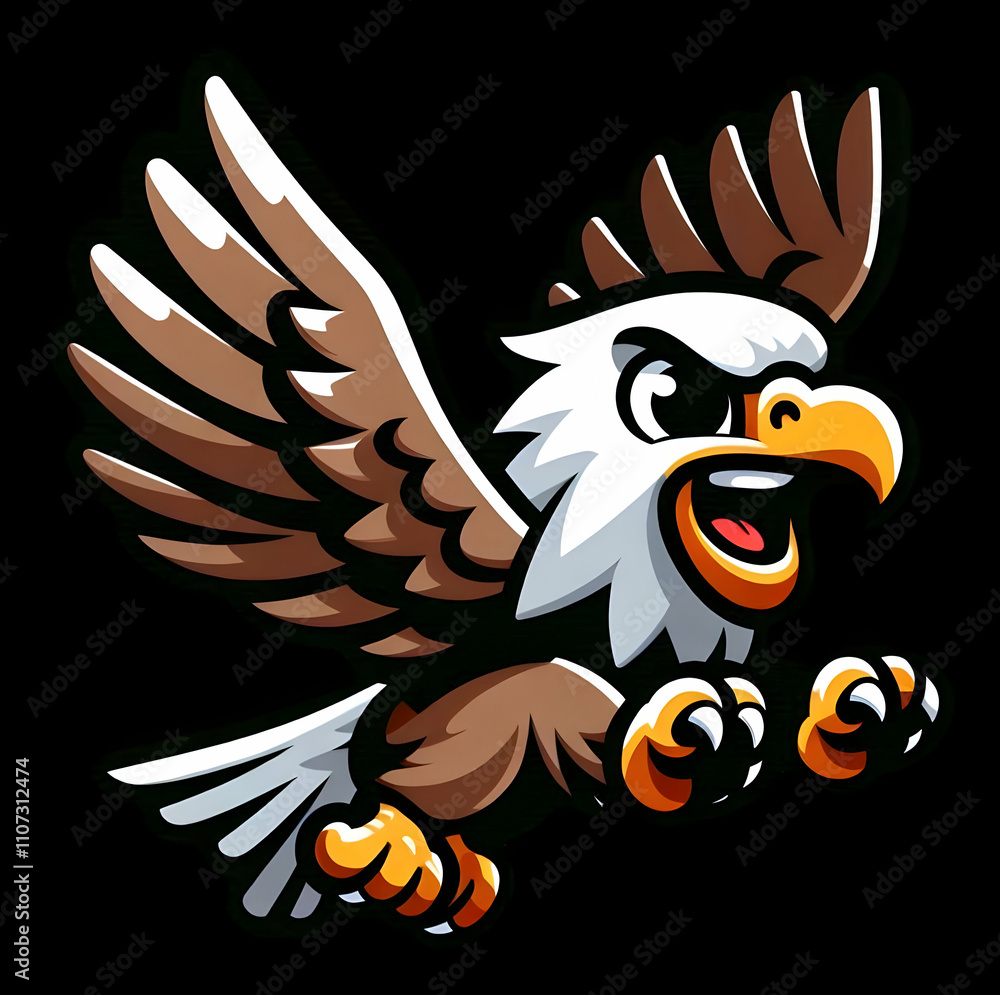 Obraz premium eagle cartoon mascot