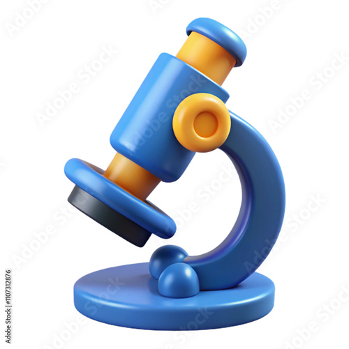 3d render of a microscope icon