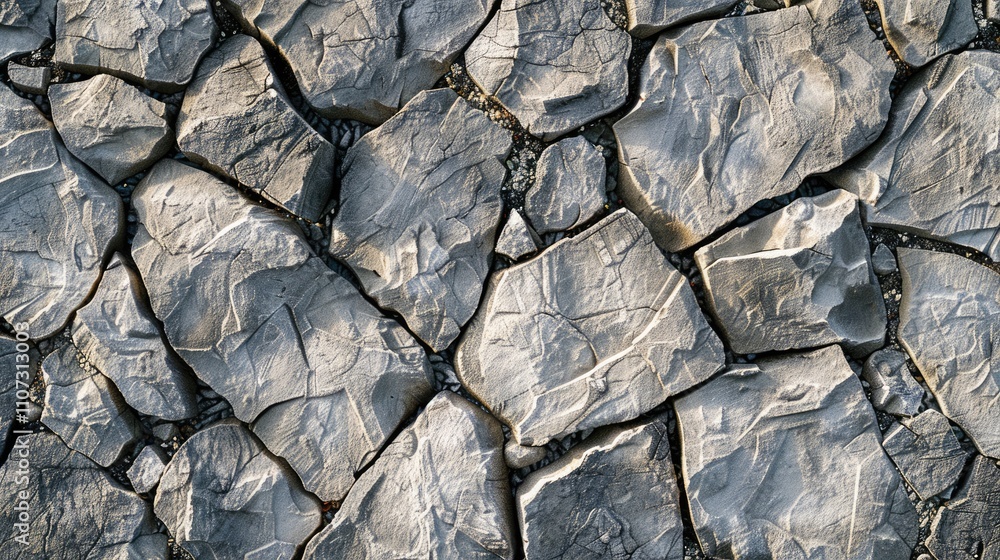 High-resolution top-view pattern of grey stone and concrete with empty space High-resolution top-view pattern of grey stone and concrete with empty space