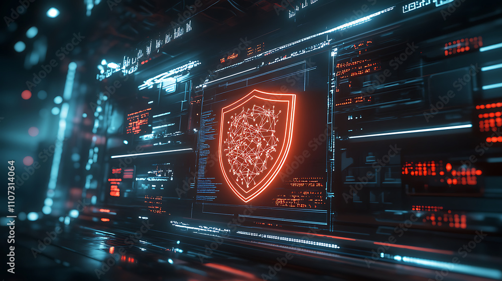Obraz premium Cyber ​​Security, wallpaper, the technology security to protect an organization's confidential information