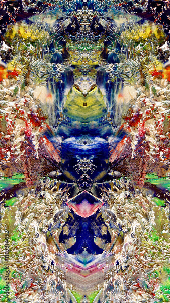 Fototapeta premium Abstract art background . Hand painting artwork on canvas .