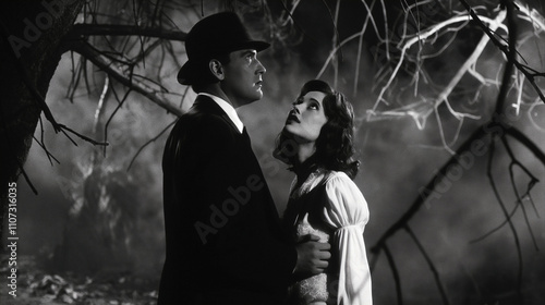 vintage, noir, movie, ghost, horror, woman, man, love, antique, ancient, old, cemetery, history, actors, expression, vampire, fashion, danger, dark, death, fear, gothic, scary, depressed, fear,