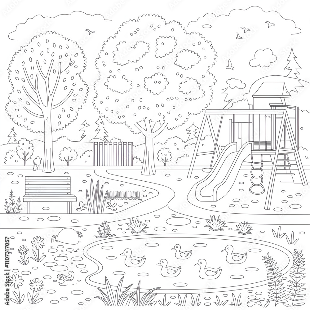 Fototapeta premium landscape with trees