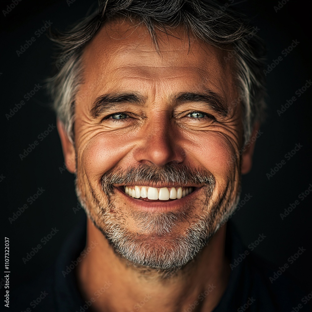 Radiant Smile, Mature Man Portrait Radiant Smile, Mature Man Portrait