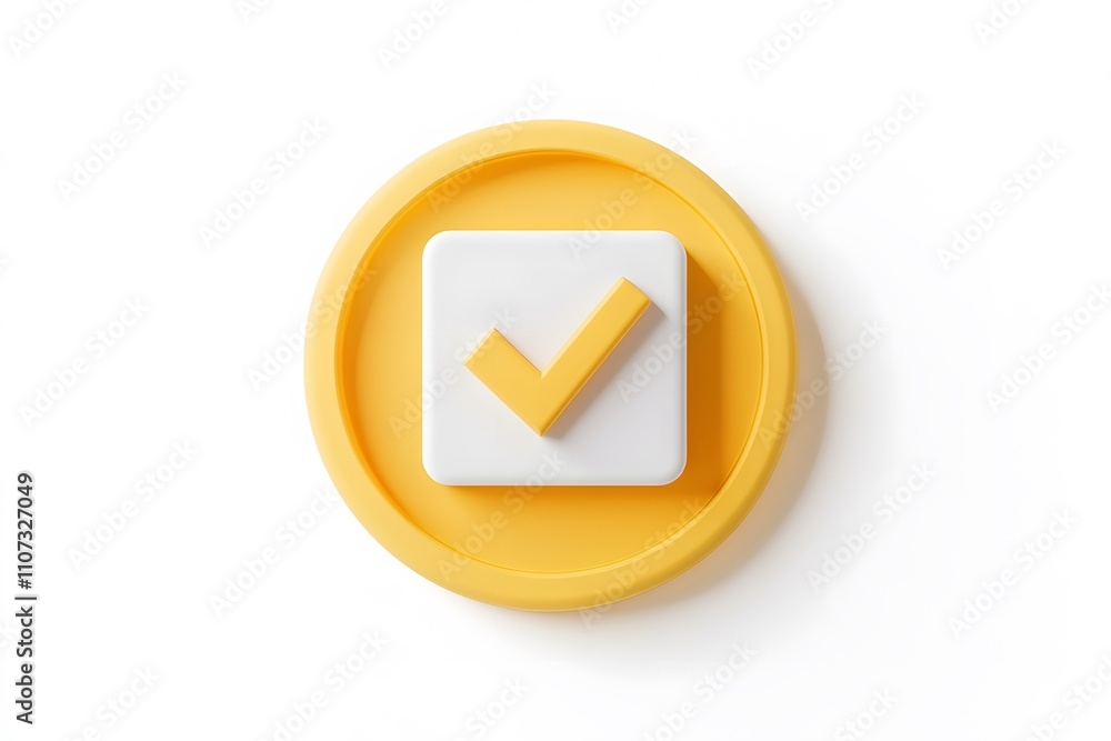 3D checkbox. Check mark. 3D illustration.
3D checkbox. Check mark. 3D illustration.