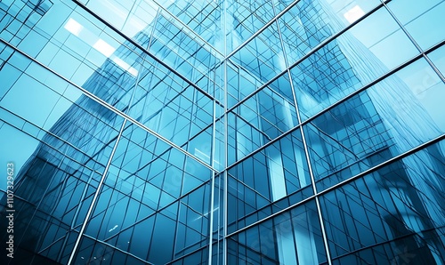 Modern Glass Building Facade Reflection Design