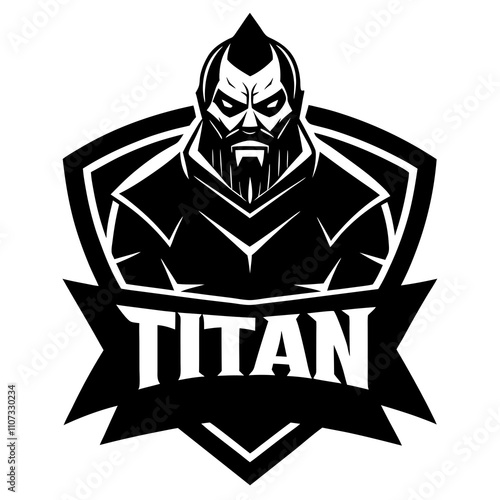 Vengeful Titan Esport Logo silhouette vector