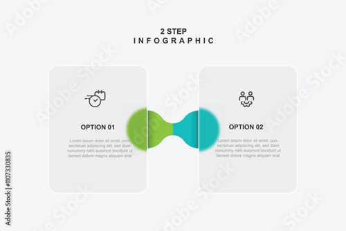 2 step infographic template