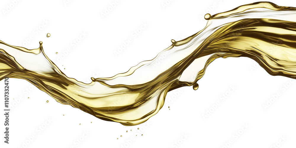 Fototapeta premium splashing olive oil liquid, flowing fluid oil motion. cutout