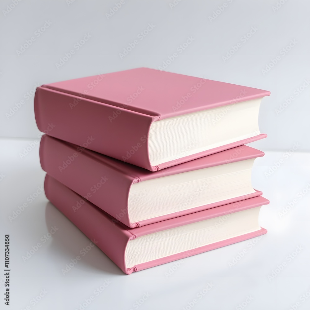 Stack of Three Pink Books Stack of Three Pink Books