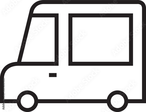 Van Line Icon Illustration