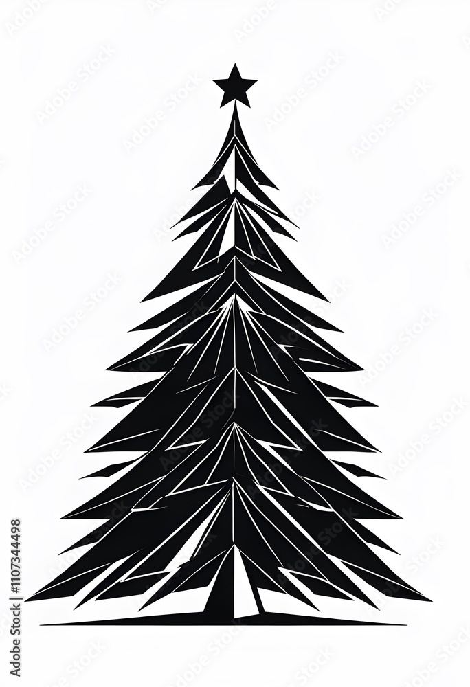 Obraz premium abstract geometric christmas tree
