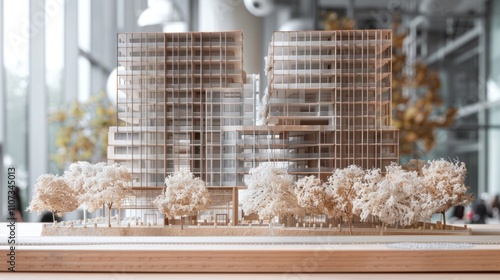 The before and after of a construction project is beautifully portrayed through the juxtaposition of an architectural model and the reallife site reflecting the visions of architects photo