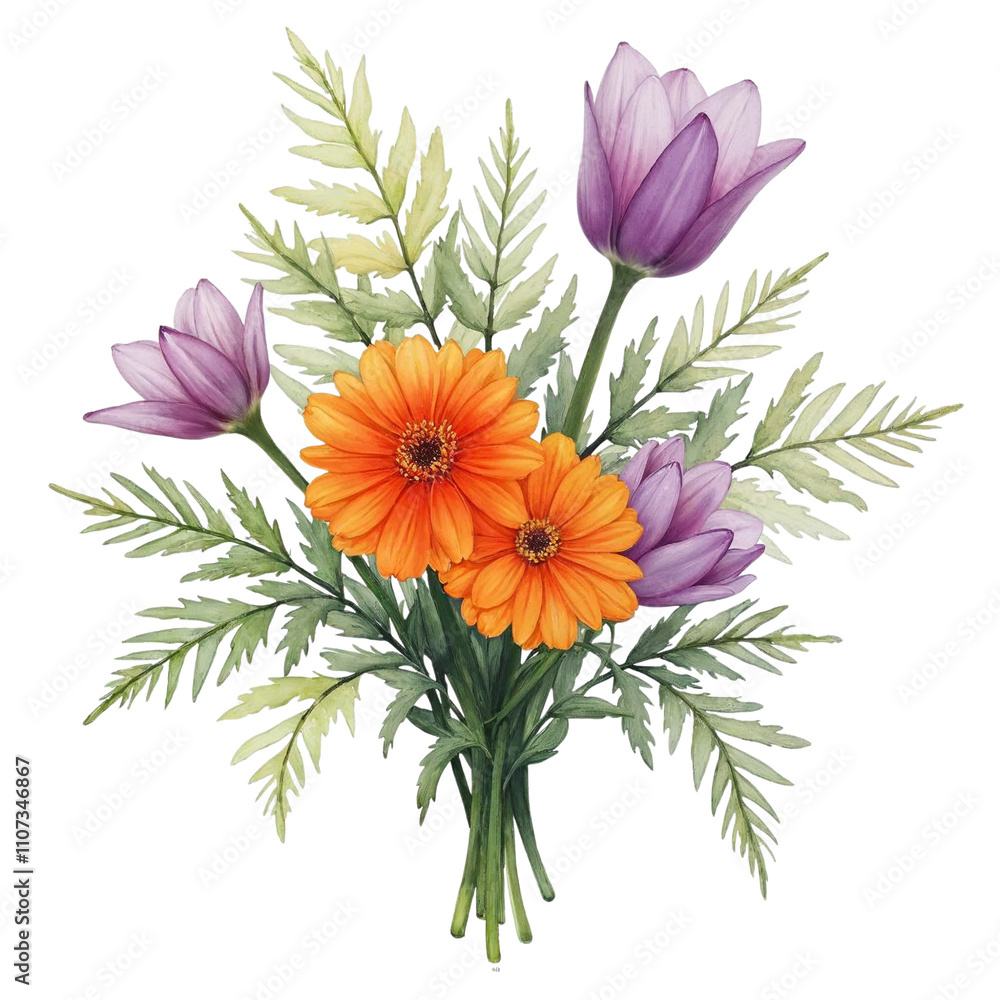 Obraz premium Beautiful bouquets and flowers with transparent and high-quality background