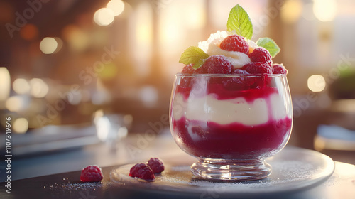 Delicious Raspberry Cream Dessert: A Culinary Delight photo