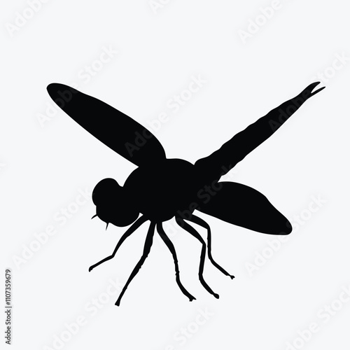 a black silhouette of a fly