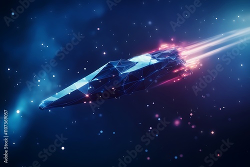 Wallpaper Mural Background with rocket in space Torontodigital.ca