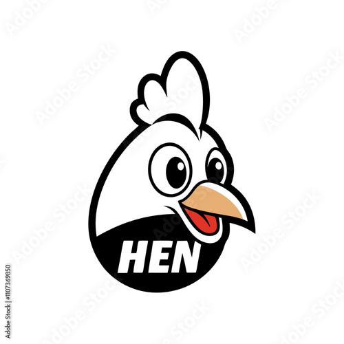 American Hen Color Vector Illustration
