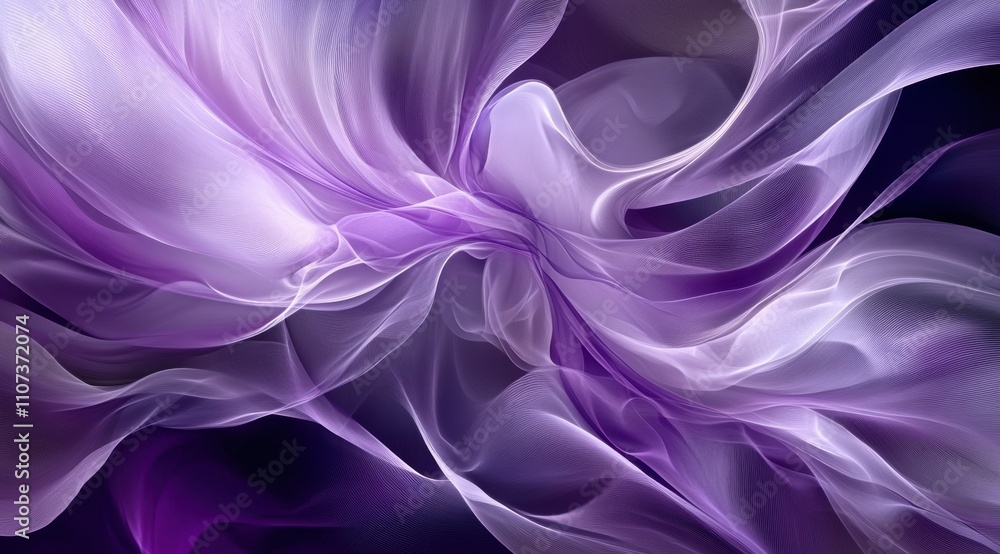 Fototapeta premium A purple background with soft, flowing shapes in shades of violet and gray