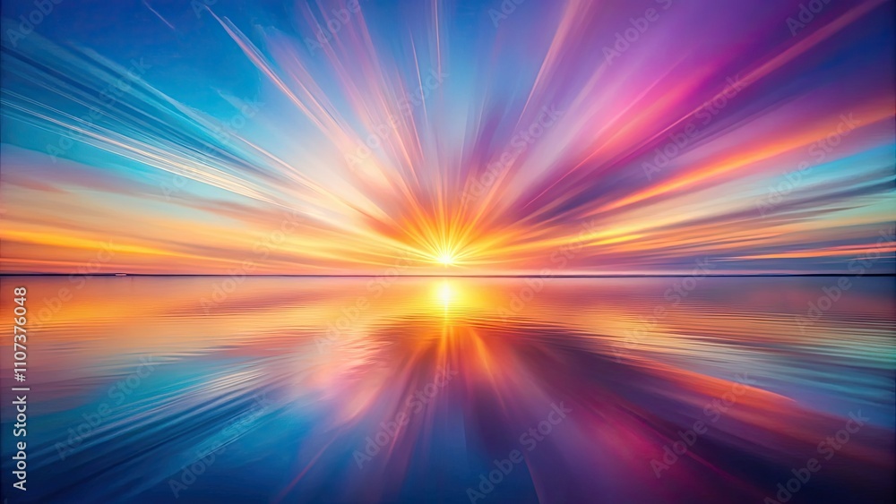 Obraz premium Pastel Geometric Abstract Art: Long Exposure Blurred Gradient Shapes