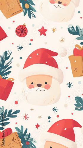 seamless pattern with santa claus