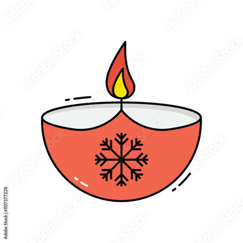 Diwali lamp vector icon